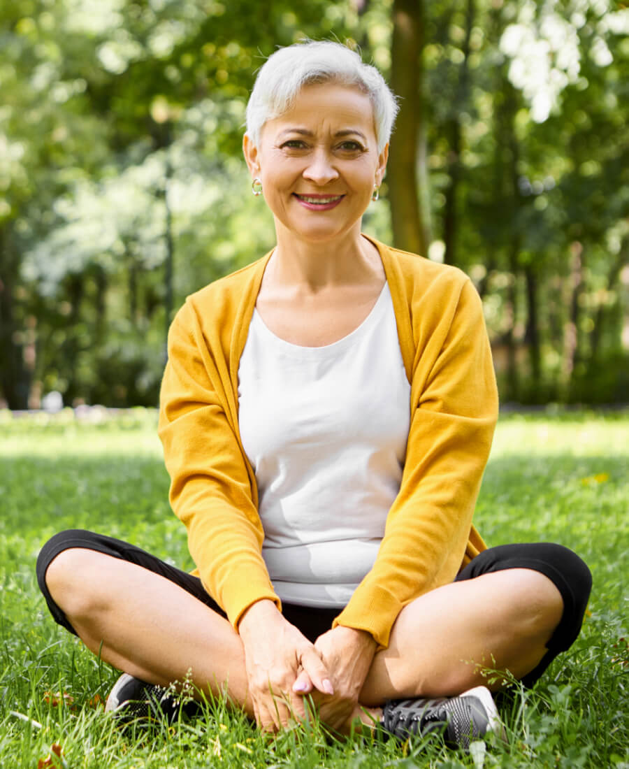 sitting woman