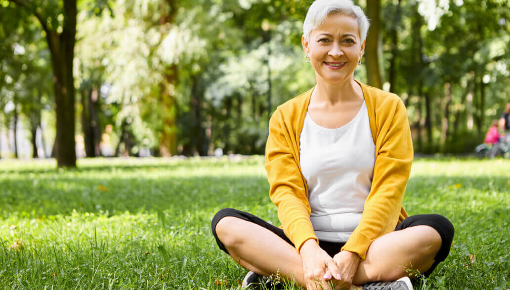 sitting woman