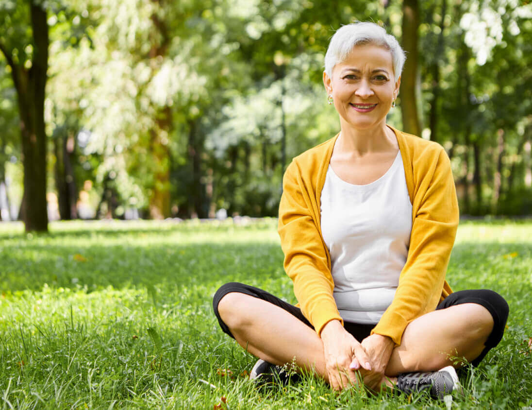 sitting woman